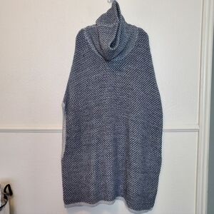 Gap Oversize Poncho Tapestry Navy Blue Sweater M/L From 2016